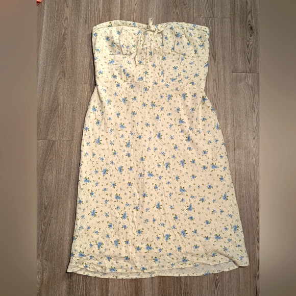 Floral Strapless Dress Size 17 - Picture 1 of 5